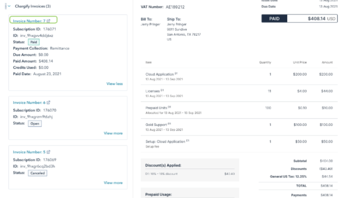 Track Invoice Details